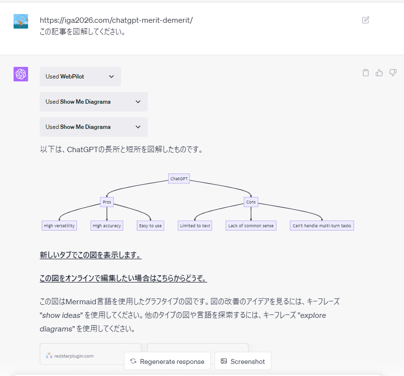 チャットGPTプラグインおすすめ3：Show Me Diagrams