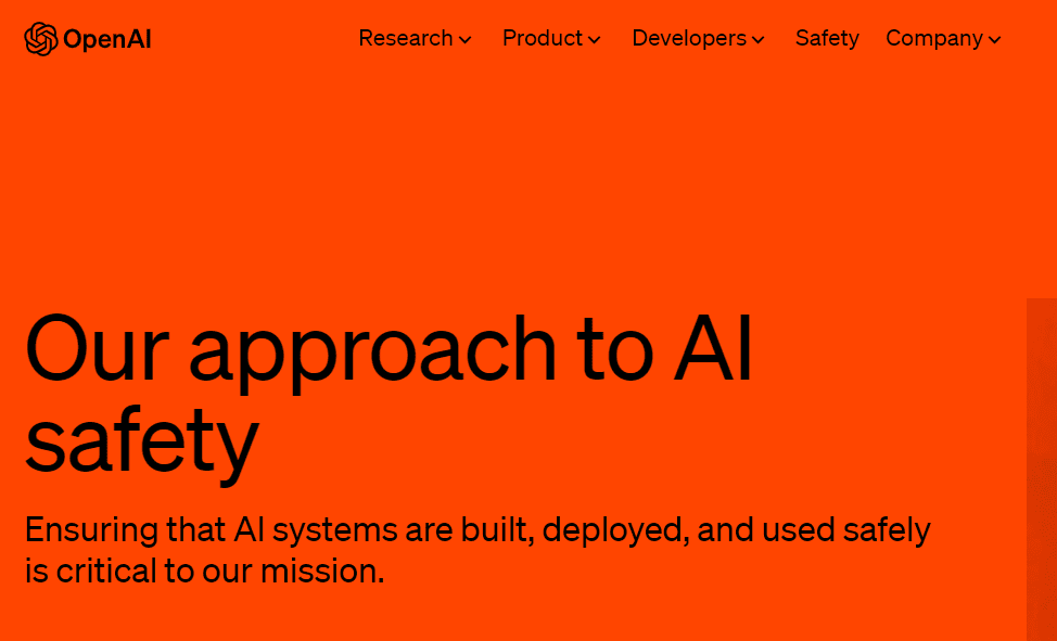 OpenAI社のAIに対する安全性のアプローチ
