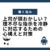 上司が頭おかしい？理不尽な指示を冷静に対応するための心構えと対策